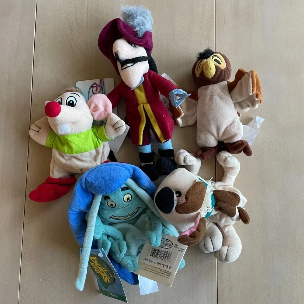 Bundle of Vintage Disney Store It's‎ A Small World Bean Bag Plush Toys